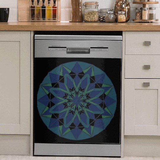 Geometric Mandala in Cool Tones Dish Washer Covers