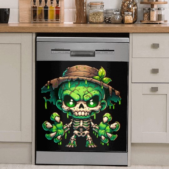 Swamp Skeleton Mutant – Creepy Plant Monster Dish Washer Covers