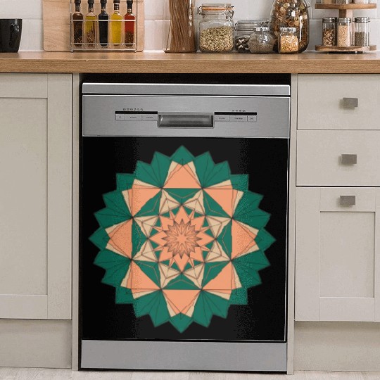 Abstract Starburst Mandala Dish Washer Covers