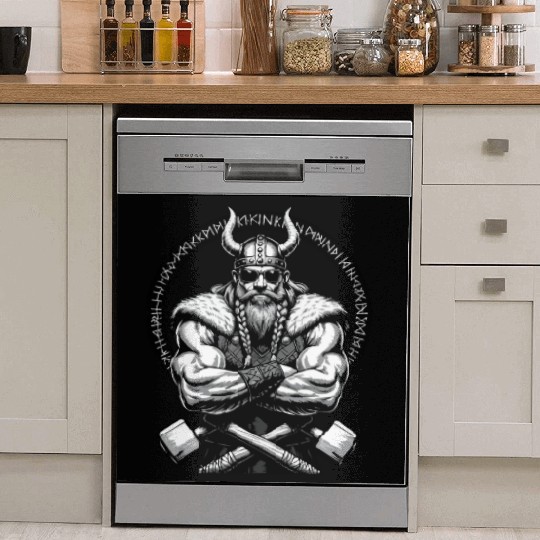 Viking Warrior Man Odin Thor Norman Walhalla Dish Washer Covers