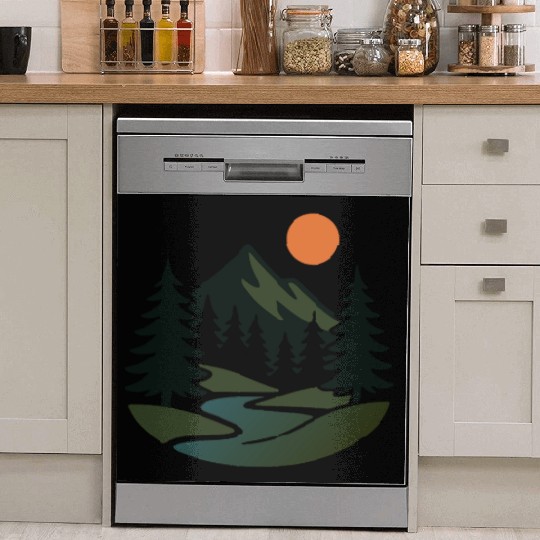 Scenic Nature View – Peaceful Landscape design Dish Washer Covers