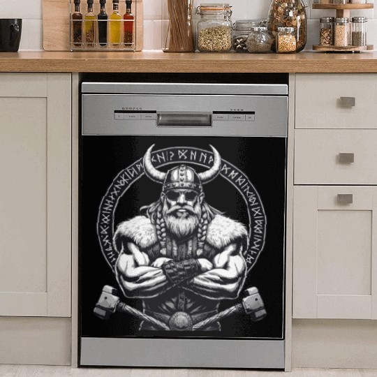 Viking Warrior Man Odin Thor Norman Walhalla Dish Washer Covers