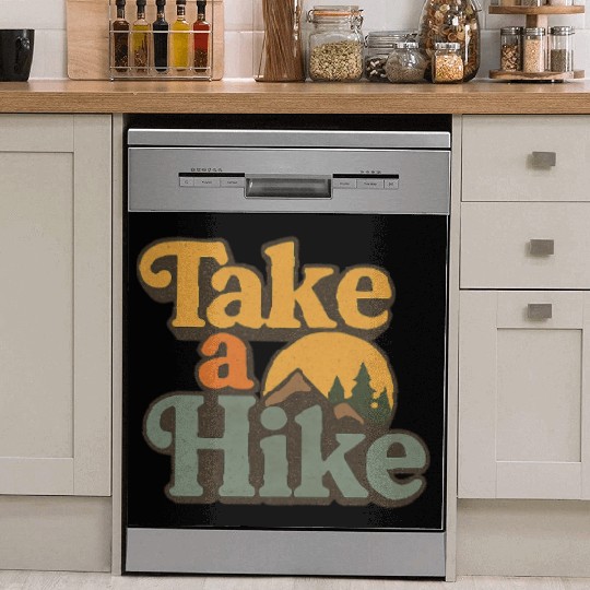 Take A Hike Retro Mountain Dish Washer Covers
