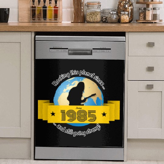 40th birthday Rocking this planet since 06/1985 Dish Washer Covers