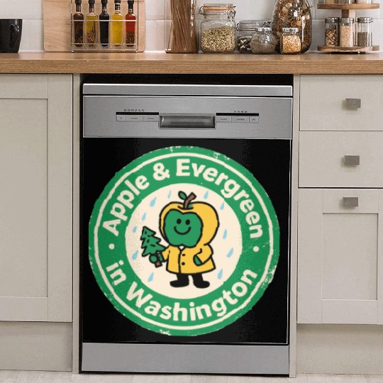 Pacific Northwest Charm Washington Vintage Apple Dish Washer Covers