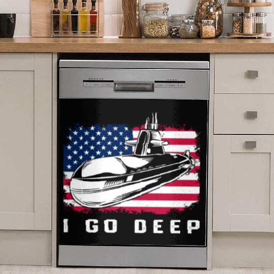 Patriotic American Submarine Veteran Dish Washer Covers