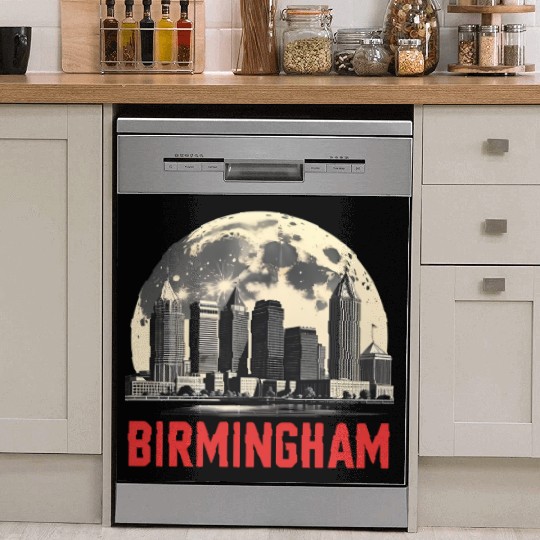 Birmingham City Albm Skyline Full Moon Dish Washer Covers
