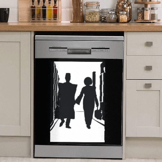 African Couple Stepping Out Dish Washer Covers