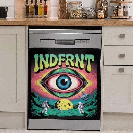 Psychedelic Space Eye – Trippy Cosmic Poster Art Dish Washer Covers