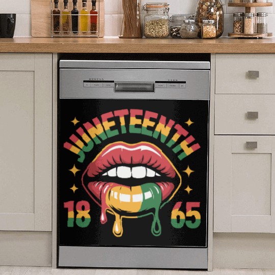 Juneteenth 1865 Rasta Lips Dish Washer Covers
