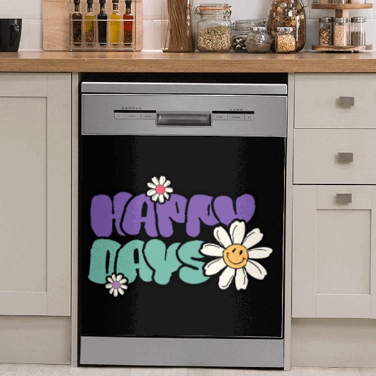 Happy Days | Groovy Retro Daisy Flower Dish Washer Covers