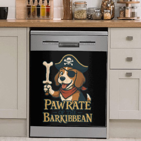 Pawrate of the Barkibbean Pirate Beagle Design Dish Washer Covers