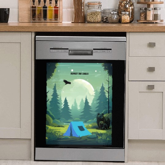 Respect the Locals – Wilderness Camping Warning Dish Washer Covers