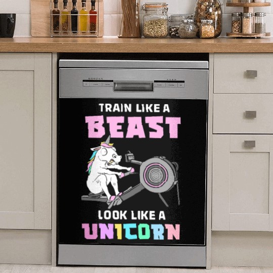 Fitness Exercise Gym Unicorn Dish Washer Covers