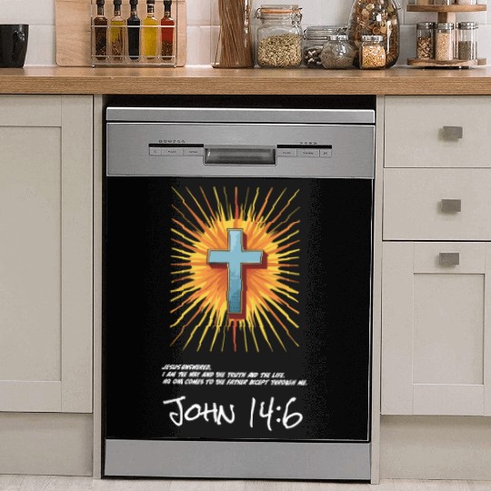 John 14:6 Bible Scripture - Christian Dish Washer Covers