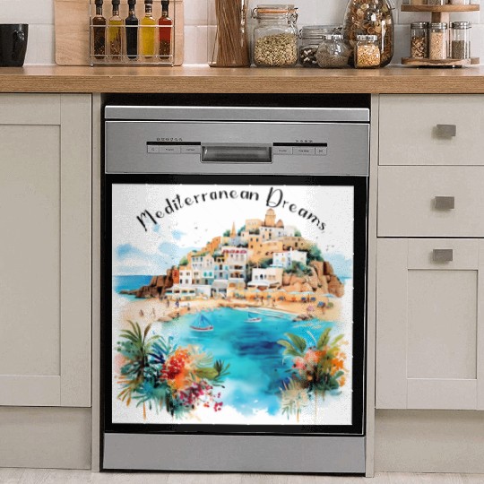 Mediterranean Dreams Dish Washer Covers