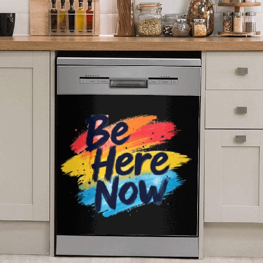 Be Here Now Mindfulness Inspirational Dish Washer Covers