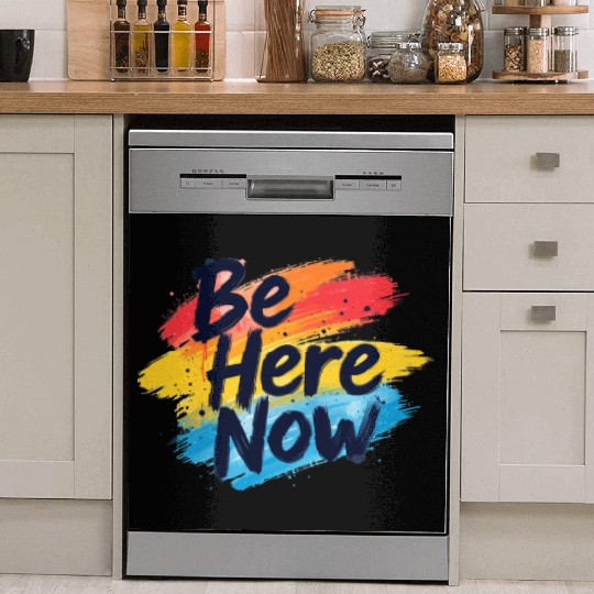 Be Here Now Mindfulness Inspirational Dish Washer Covers