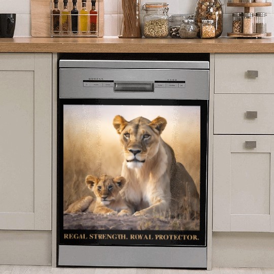 Lioness and her cub - Pride & Joy Dish Washer Covers
