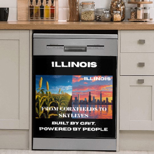 Illinois Midwest Mosaic Art Dish Washer Covers