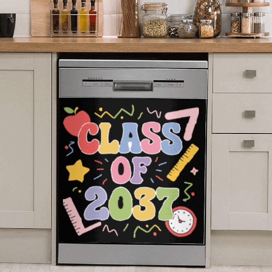 Class of 2037 Grow With Me, Funny back to school Dish Washer Covers