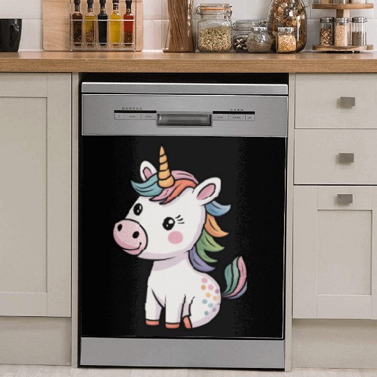 Believe in Magic – Cute Rainbow Unicorn Fantasy Dish Washer Covers