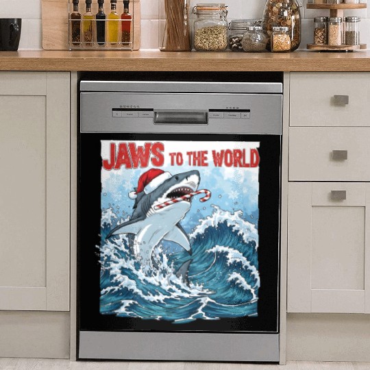 Jaws to the World – Christmastime Shark Attack Dish Washer Covers