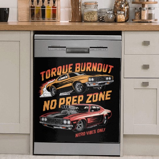 Retro Muscle Drag Racer – No Prep Street Heat Dish Washer Covers