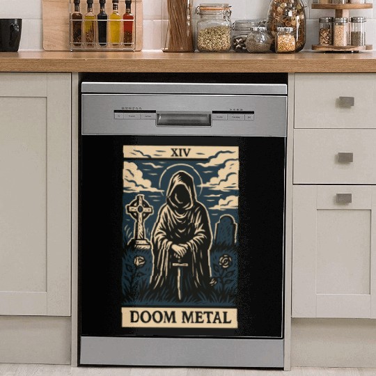Dooom Metal Tarot Card – Shadows, Sorcery & Solitud Dish Washer Covers