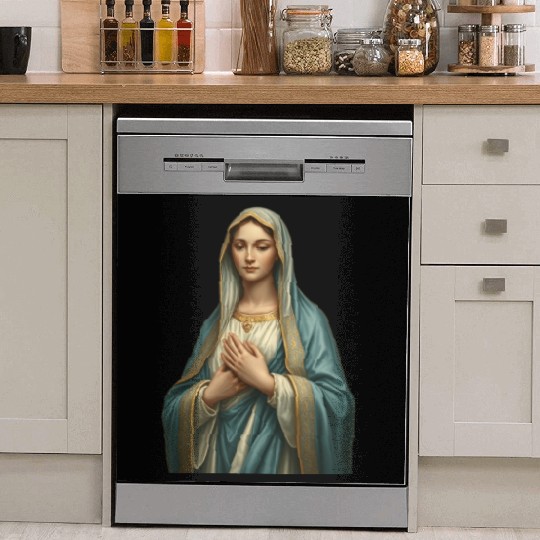 Madonna and Child Divine Embrace Dish Washer Covers