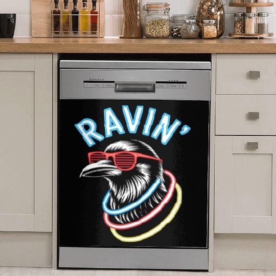 Ravin' Rave Festival Fun with Cool Raven Dish Washer Covers