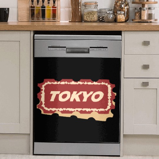 Tokyo Travel Ticket Dish Washer Covers