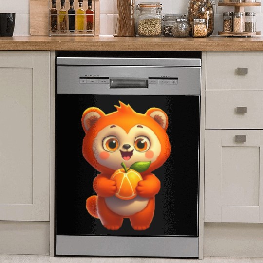 Bear with orange Dish Washer Covers