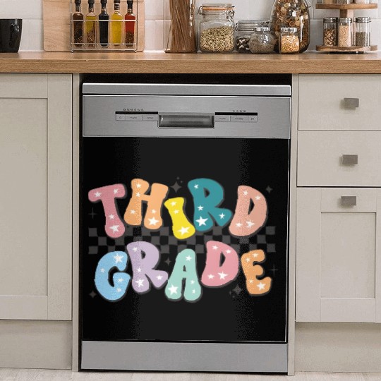 Colorful Starry Thank You Card Design Dish Washer Covers