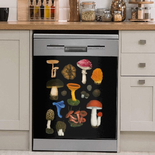 Forest Gems – Colorful Wild Mushrooms Dish Washer Covers