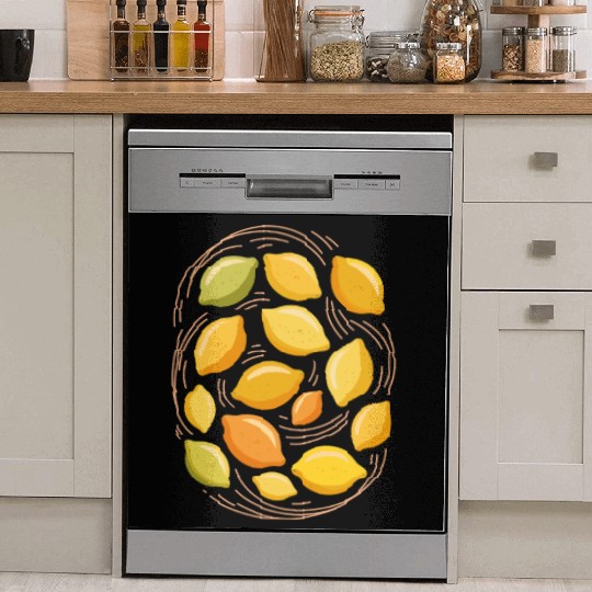 Lemon Pattern for Citrus Lovers Dish Washer Covers