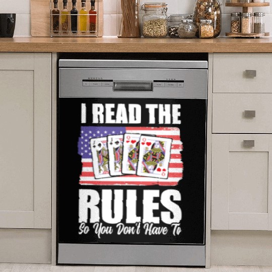 USA Flag Pinochle Rules Patriotic Card Games Dish Washer Covers