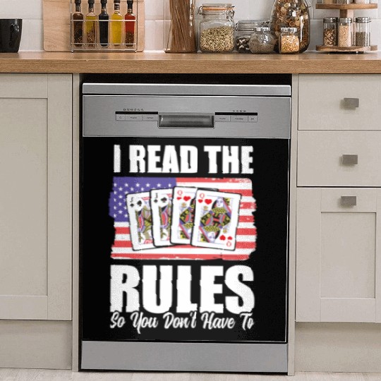 USA Flag Pinochle Rules Patriotic Card Games Dish Washer Covers