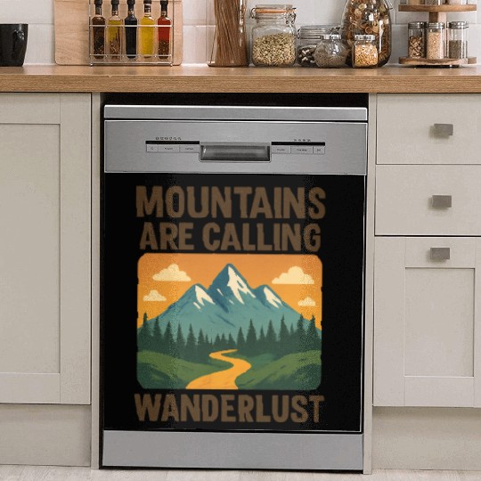 Mountain Call Wanderlust Design Dish Washer Covers