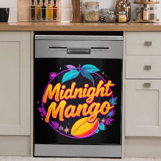 Nighttime Mango Bright Design Dish Washer Covers