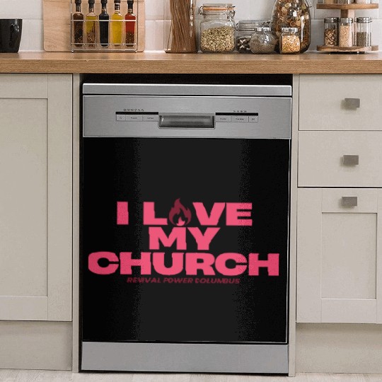 Love my Church fuchsia Dish Washer Covers