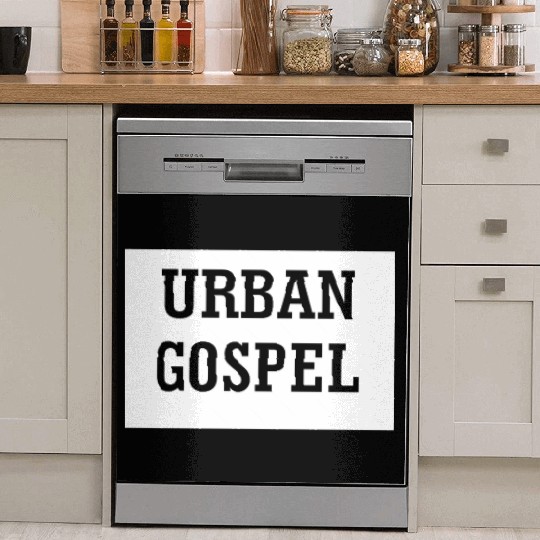 Bold Urban Gospel Typography Design Dish Washer Covers