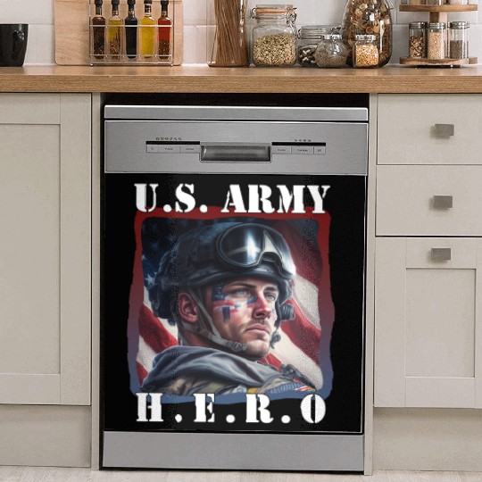US Army Hero American Soldier Patriotic Apparel Dish Washer Covers