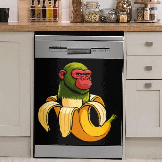 Chimpanzini Bananini Italian Brainrot Art Dish Washer Covers