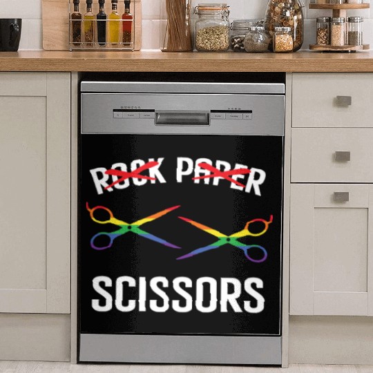 Funny Rock Paper Scissors LGBTQ Pride Dish Washer Covers