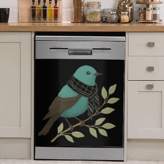 Palestine Sunbird with Keffiyeh and Olive Branch Dish Washer Covers