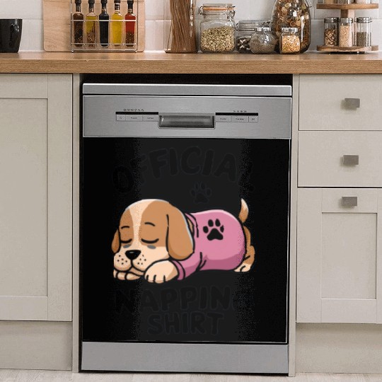 Charming Sleeping Puppy Napping Dish Washer Covers