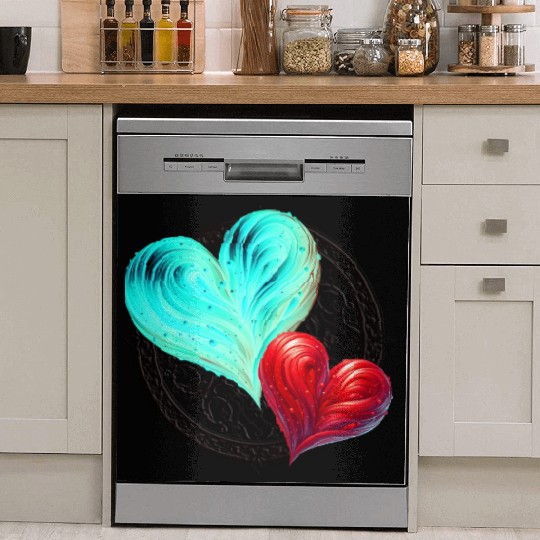 Twin Hearts Mandala – Love in Balance Dish Washer Covers