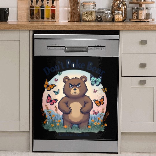 Don't Poke Bear Illustration design for women Dish Washer Covers