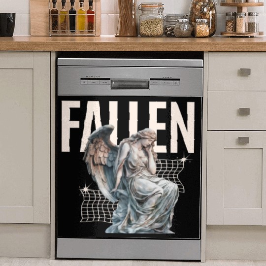 Reflective Angel Sculpture Design Dish Washer Covers